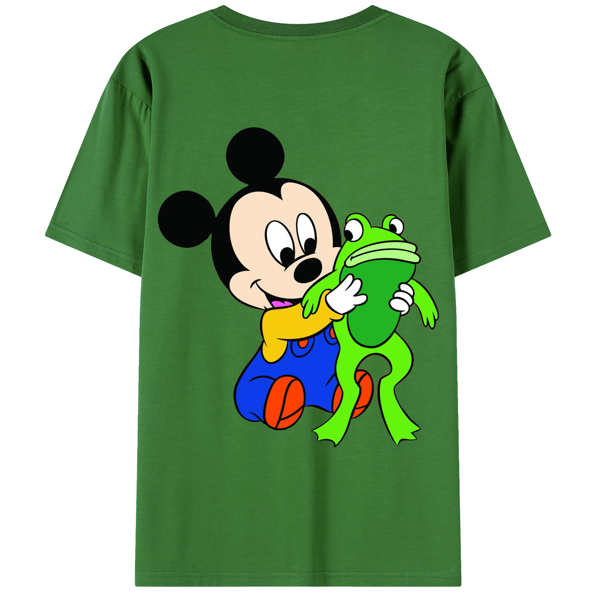 （画像用） ミッキーマウス Mickey Mouse レディース半袖Tシャツ(バックプリント)